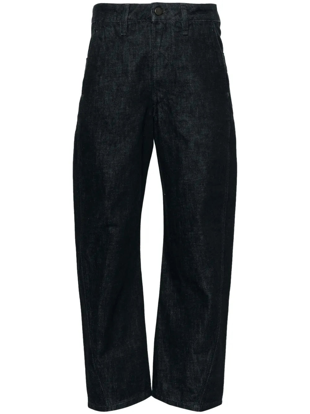 Twisted High-Rise Cropped Jeans
