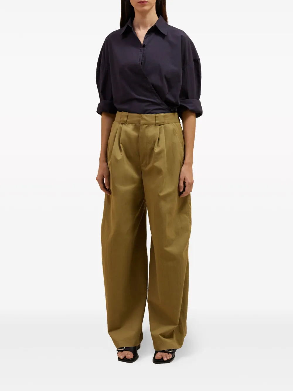 High-Waist Wide-Leg Trousers