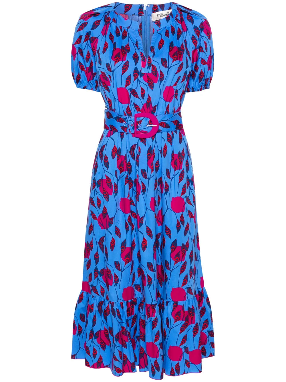 Lindy Floral-Print Midi Dress