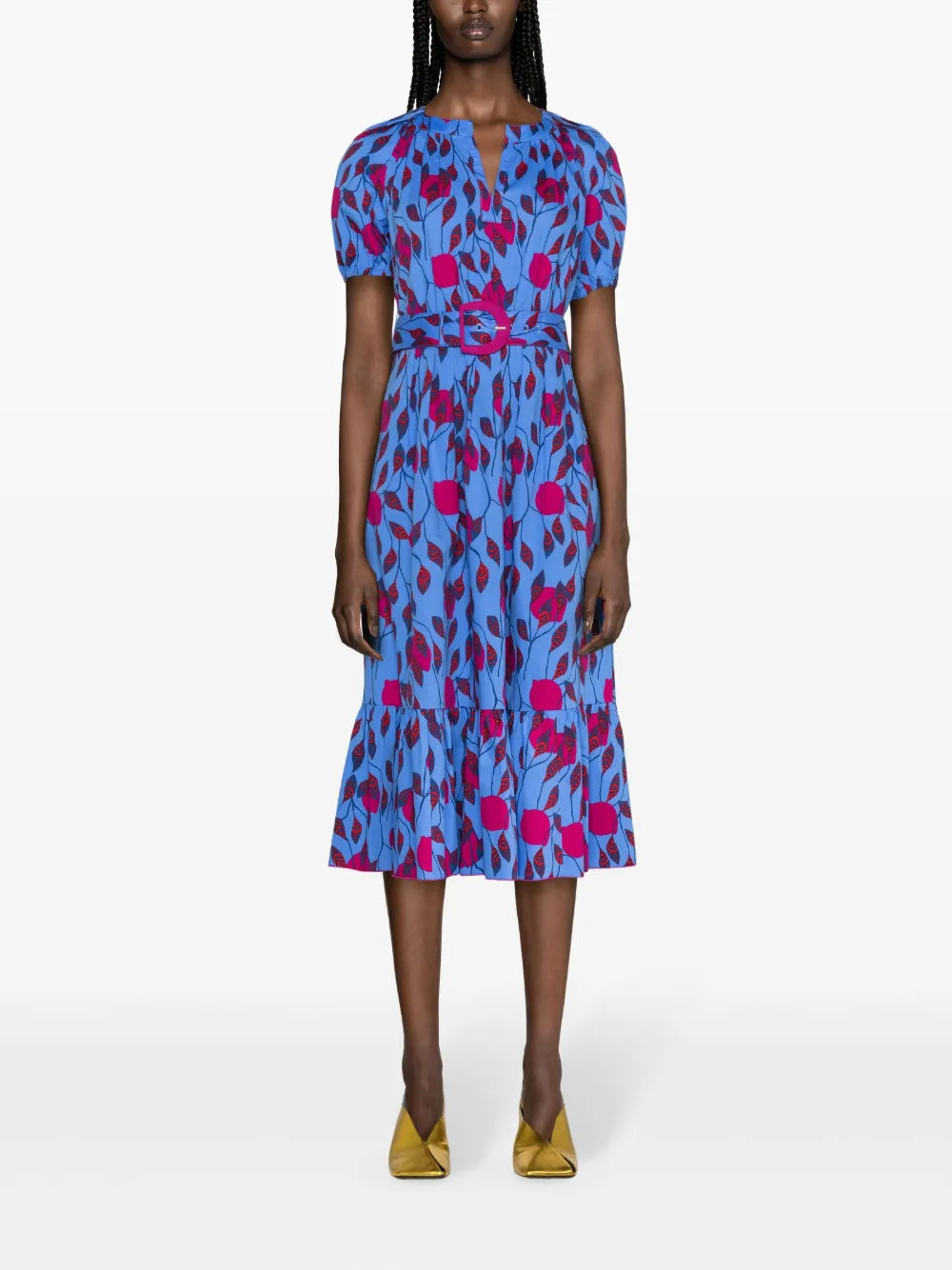 Lindy Floral-Print Midi Dress