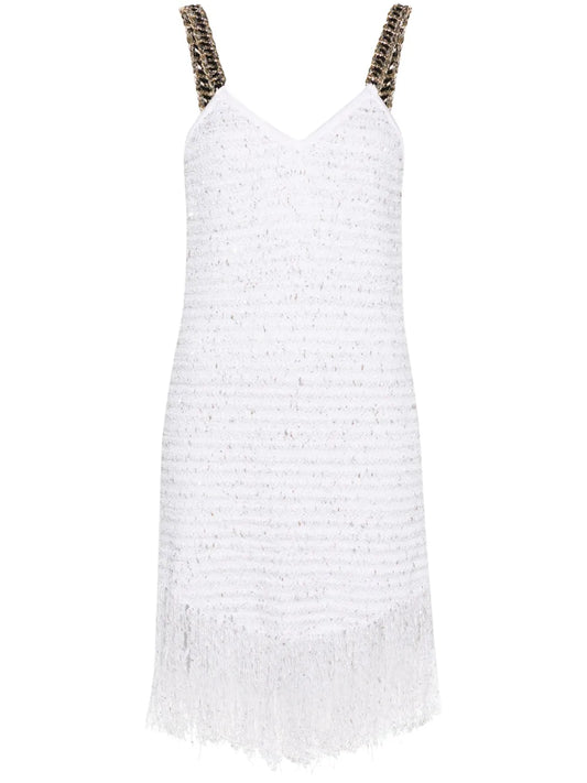 Fringed Lurex Tweed Minidress