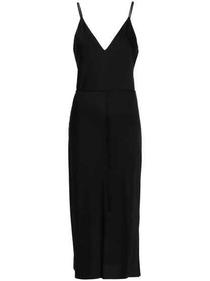 Crepe De Chine Midi Dress