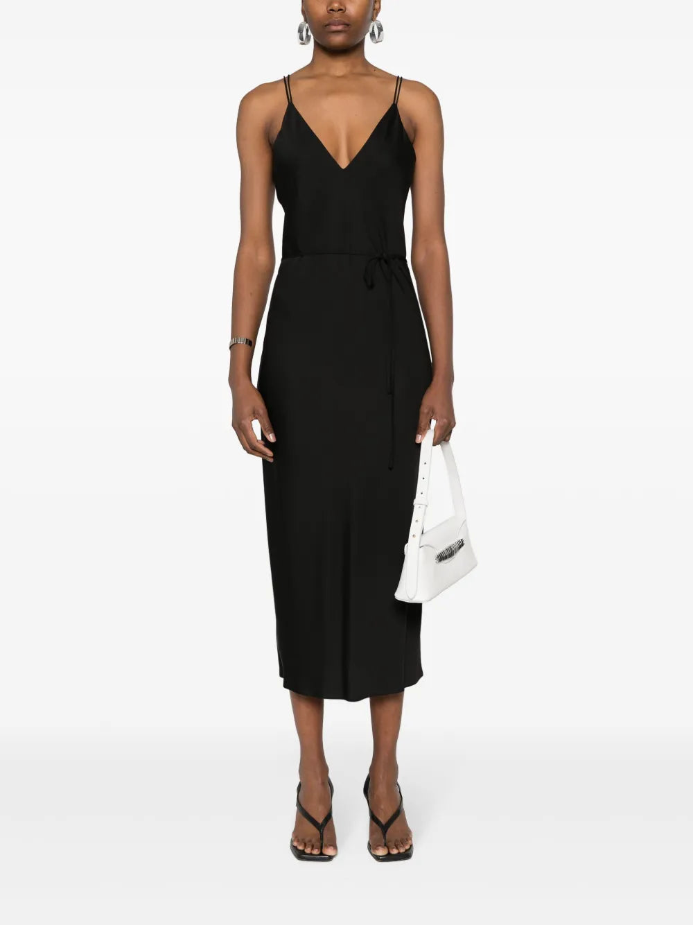 Crepe De Chine Midi Dress