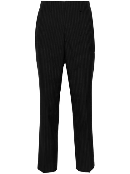 Pinstripe Slim-Cut Tailored Trousers