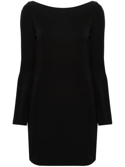 Cowl-Back Draped Minidress