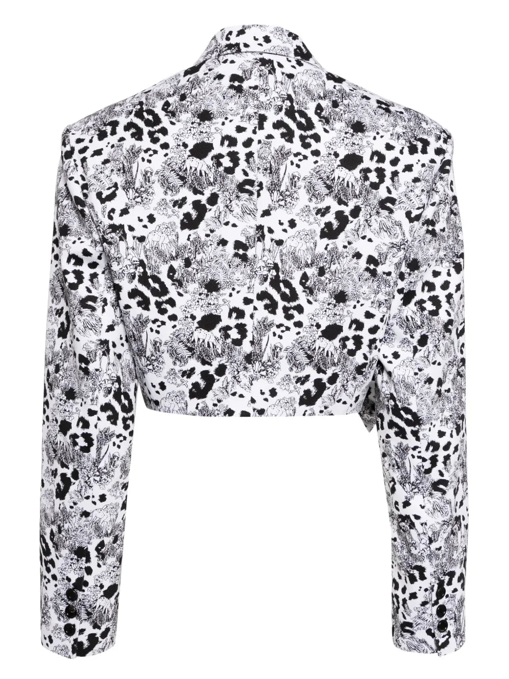 Bow Printed Cropped Jacket