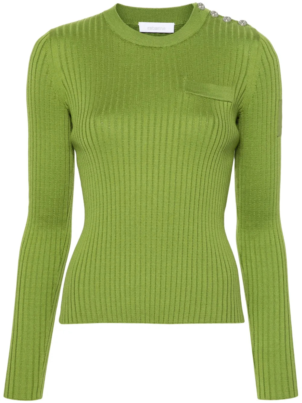 Crew-Neck Ribbed-Knit Top