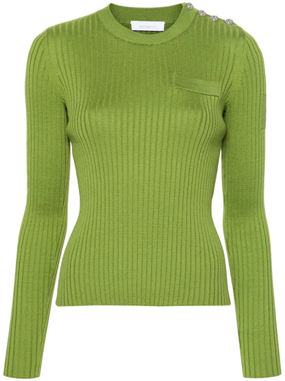 Crew-Neck Ribbed-Knit Top