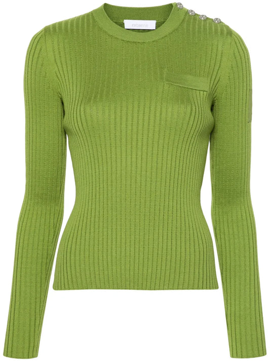 Crew-Neck Ribbed-Knit Top