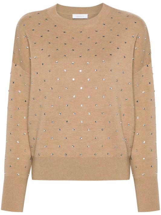 Crystal-Embellished Wool Jumper