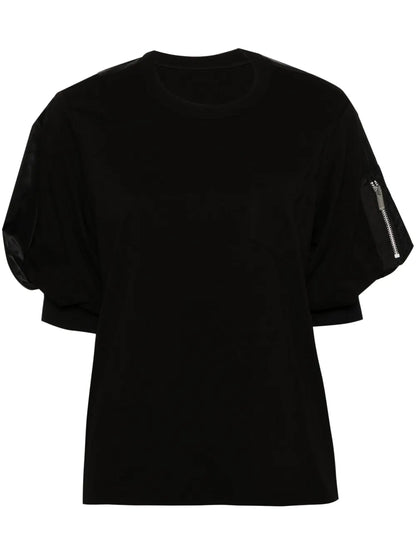 Panelled Cotton T-Shirt
