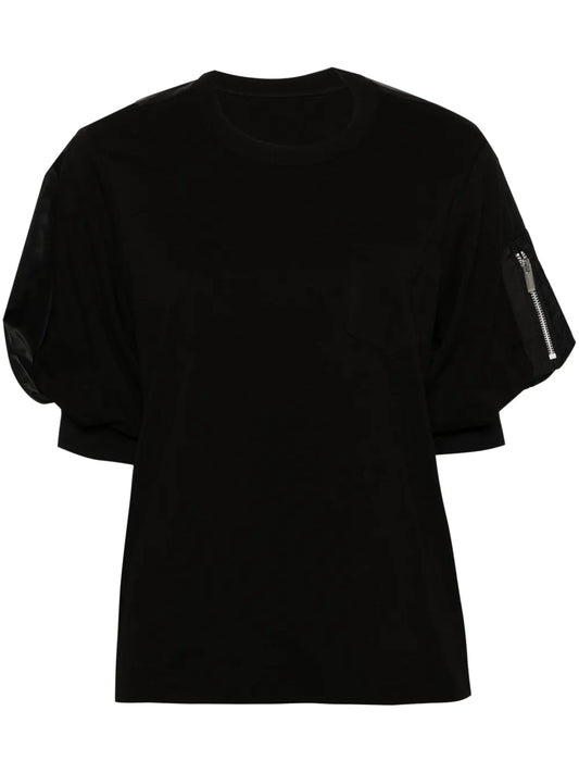 Panelled Cotton T-Shirt