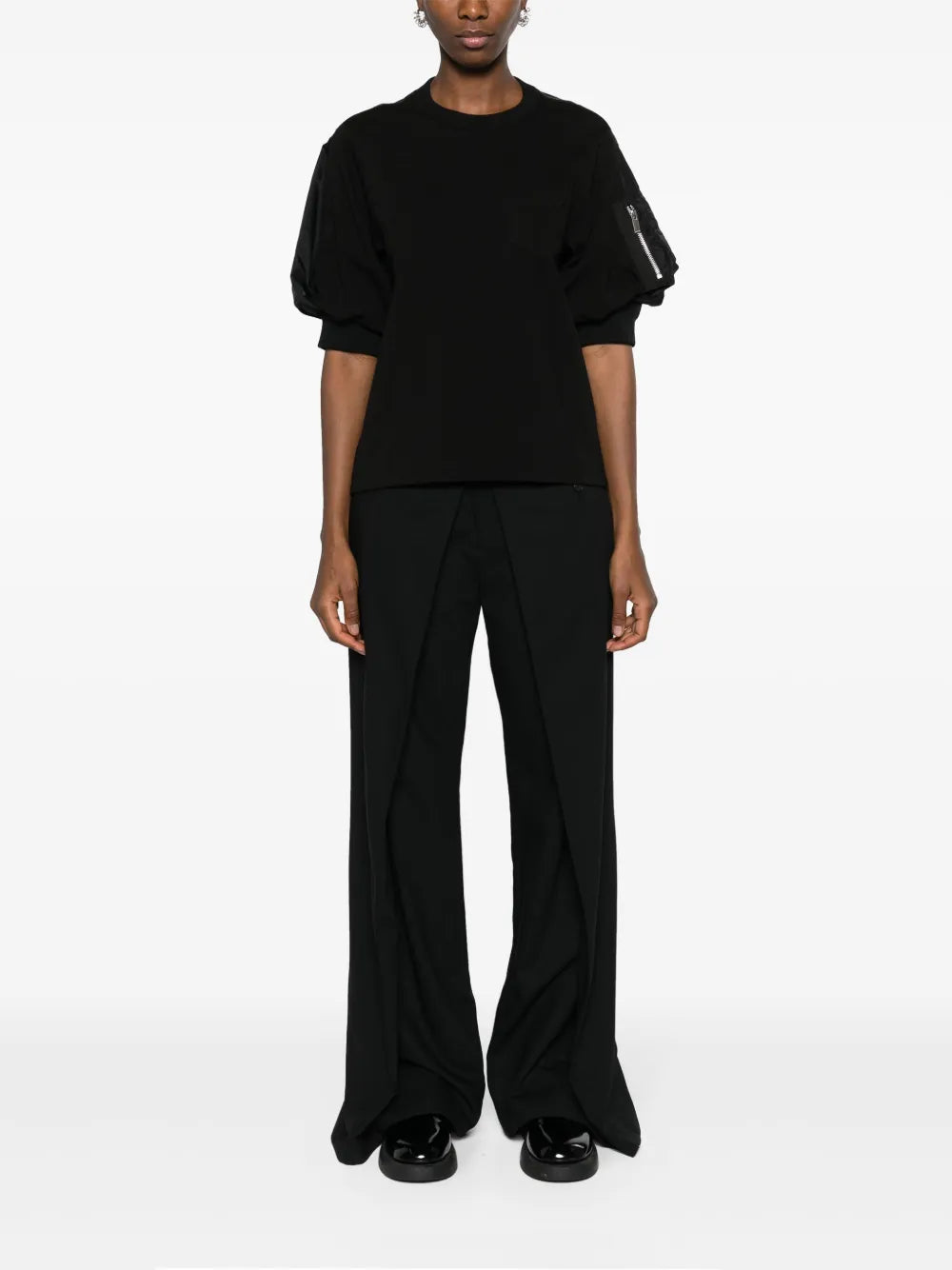 Panelled Cotton T-Shirt