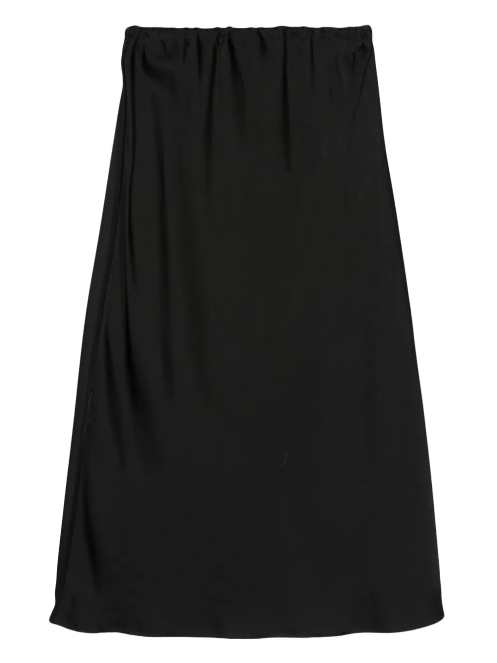 Flared Satin Midi Skirt