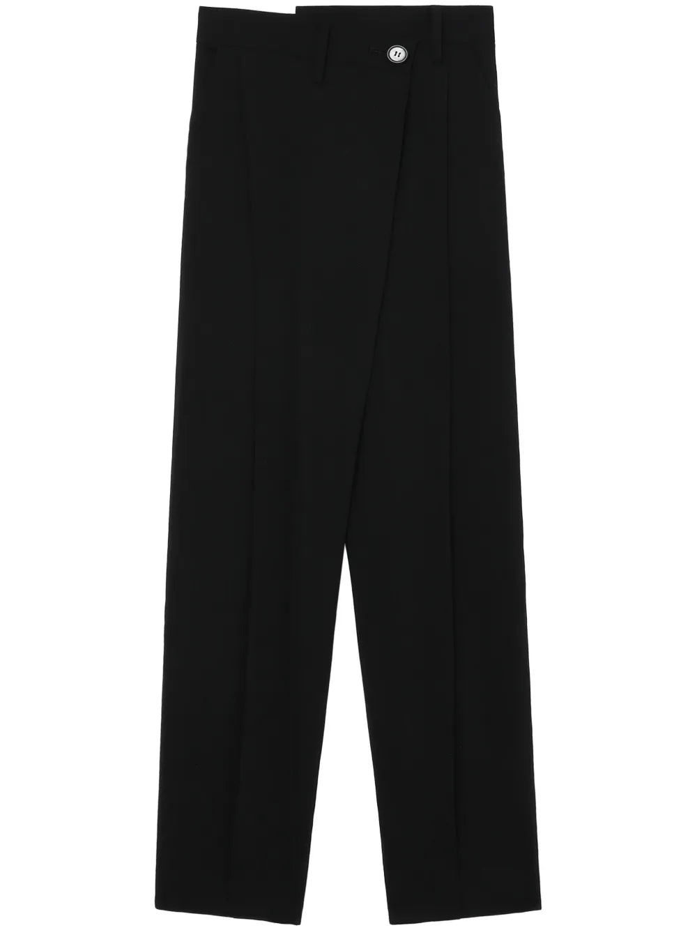 High-Waisted Straight-Leg Wool Trousers