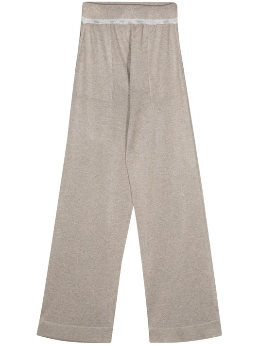Knitted Straight-Leg Trousers