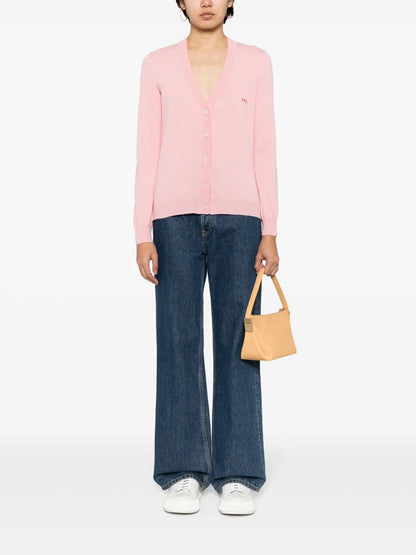 Logo-Embroidered Cotton Cardigan