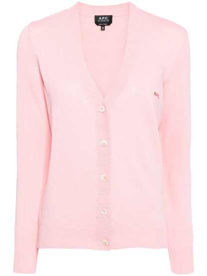Logo-Embroidered Cotton Cardigan