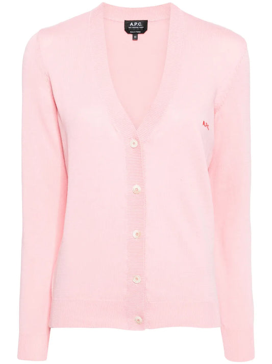 Logo-Embroidered Cotton Cardigan