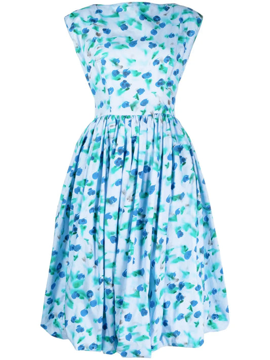 Floral-Print Midi Dress