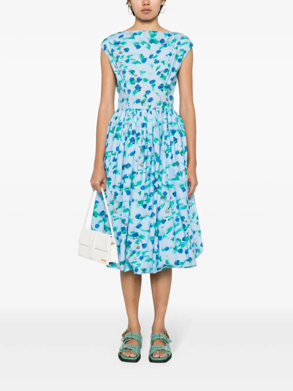 Floral-Print Midi Dress