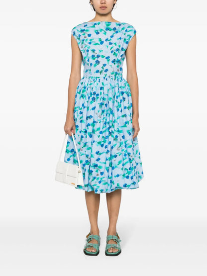Floral-Print Midi Dress