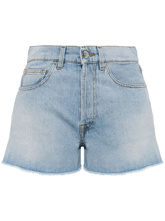 Smiley-Face Denim Shorts