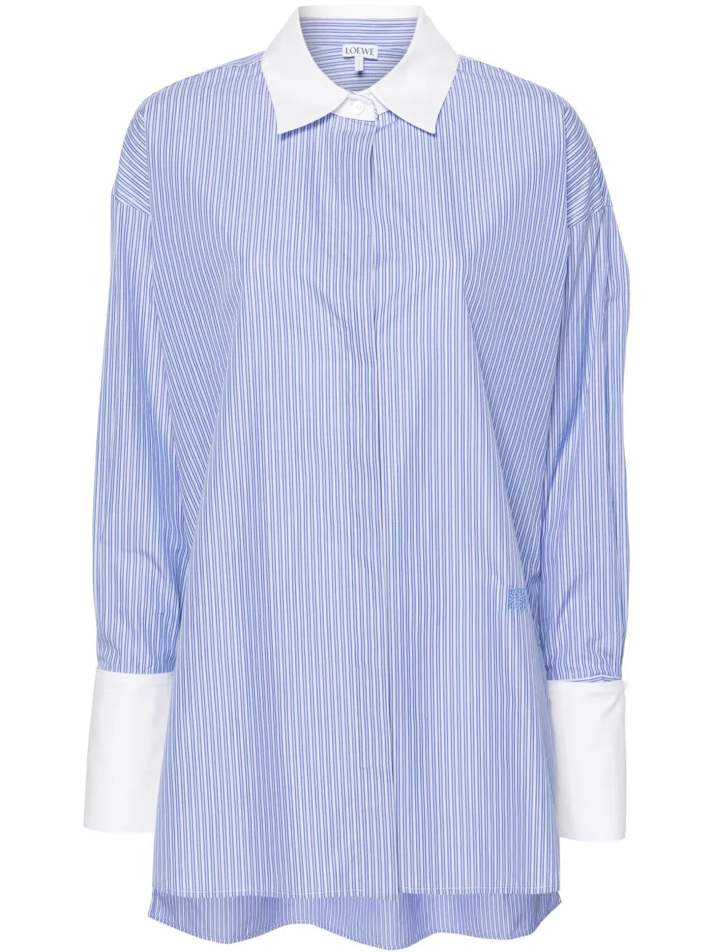 Halo-Stripe Cotton Shirt