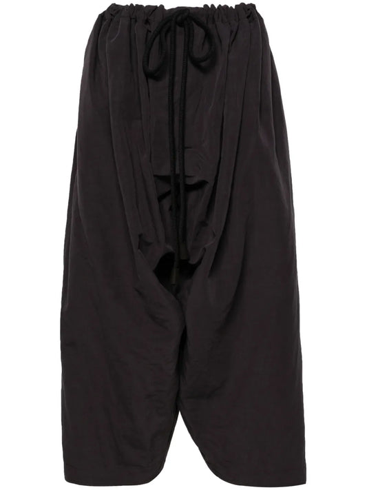 Drawstring-Waist Cropped Trousers