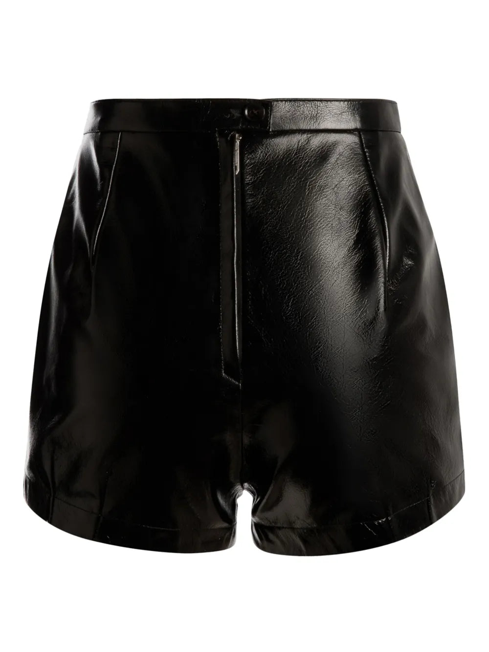 High-Shine Leather Shorts