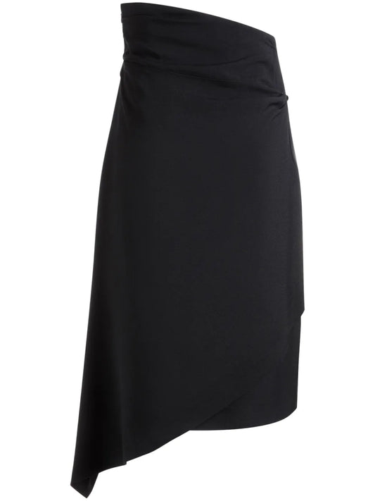 Wrap Asymmetric Midi Skirt