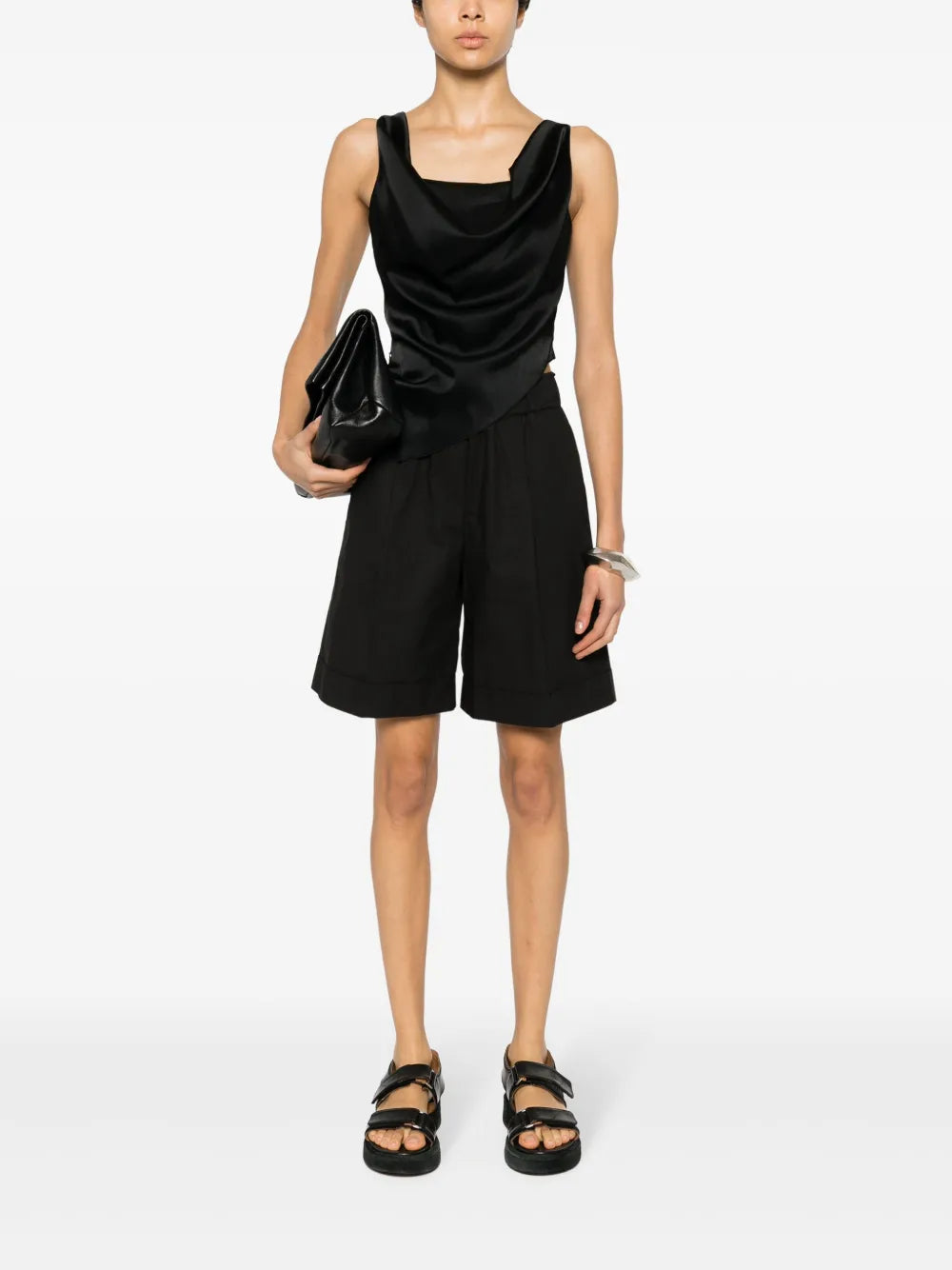 Pleat-Detail Shorts