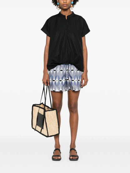 Gathered Poplin Blouse