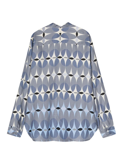Monogram-Pattern Silk Shirt