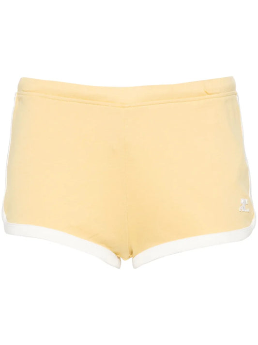 Contrast Cotton Mini Shorts