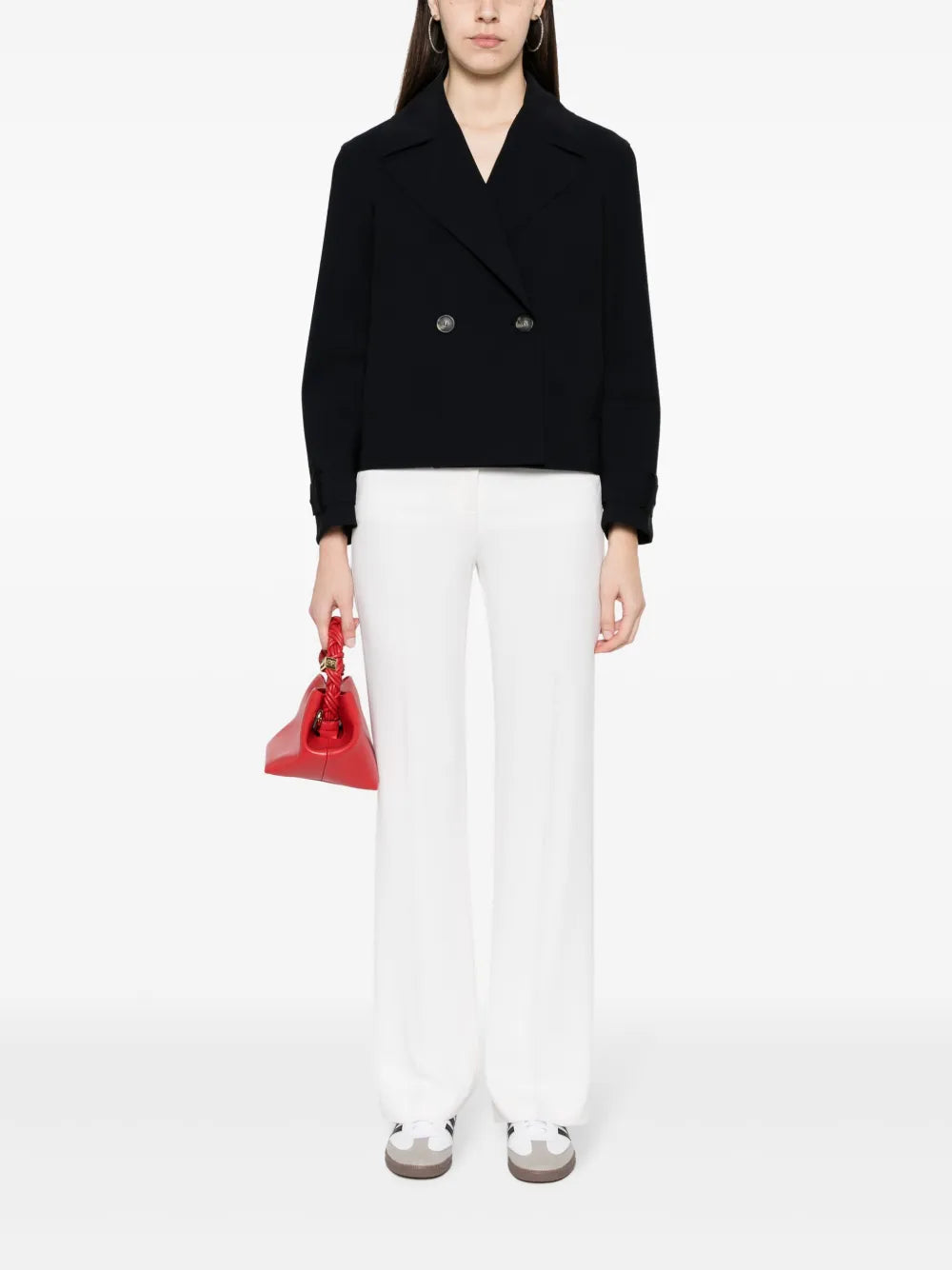 Double-Breasted Cropped Jacket