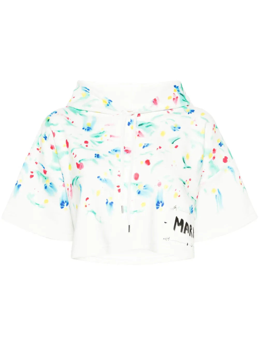 Floral-Print Cotton Hoodie