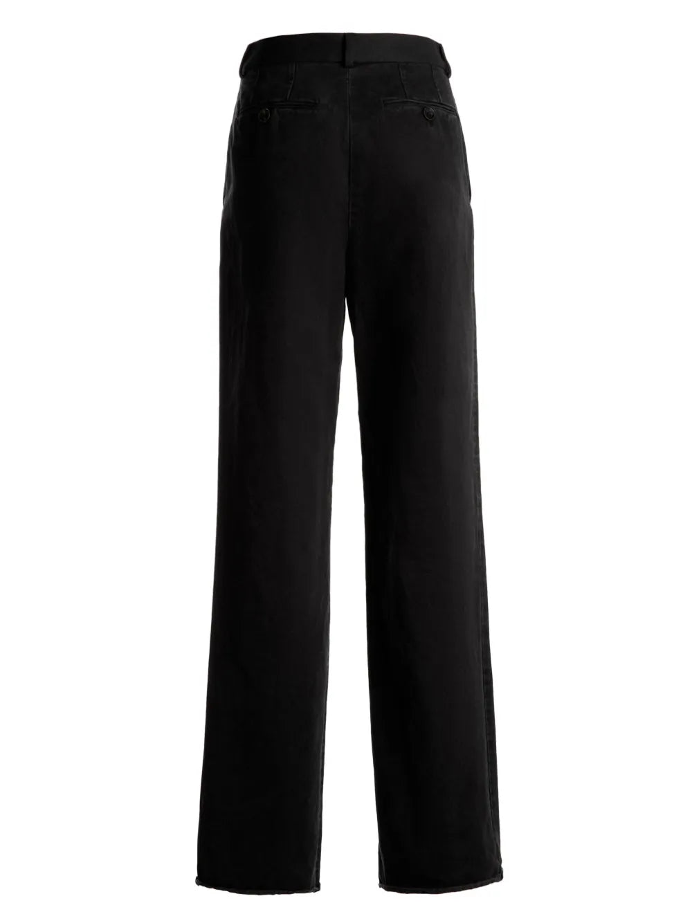 High-Waist Belted Cotton Trousers