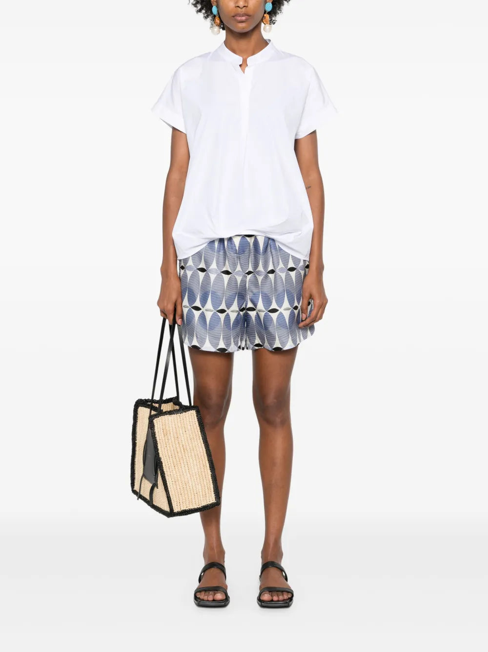 Gathered Poplin Blouse