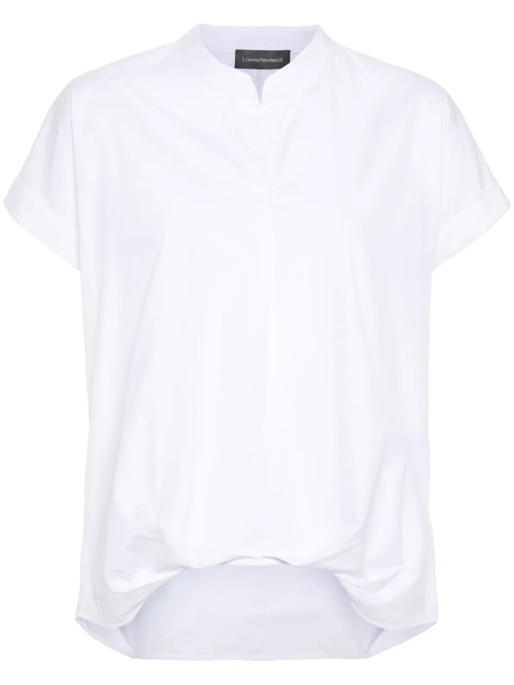 Gathered Poplin Blouse