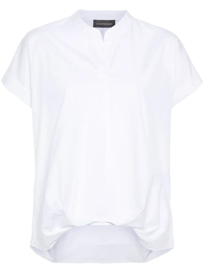 Gathered Poplin Blouse