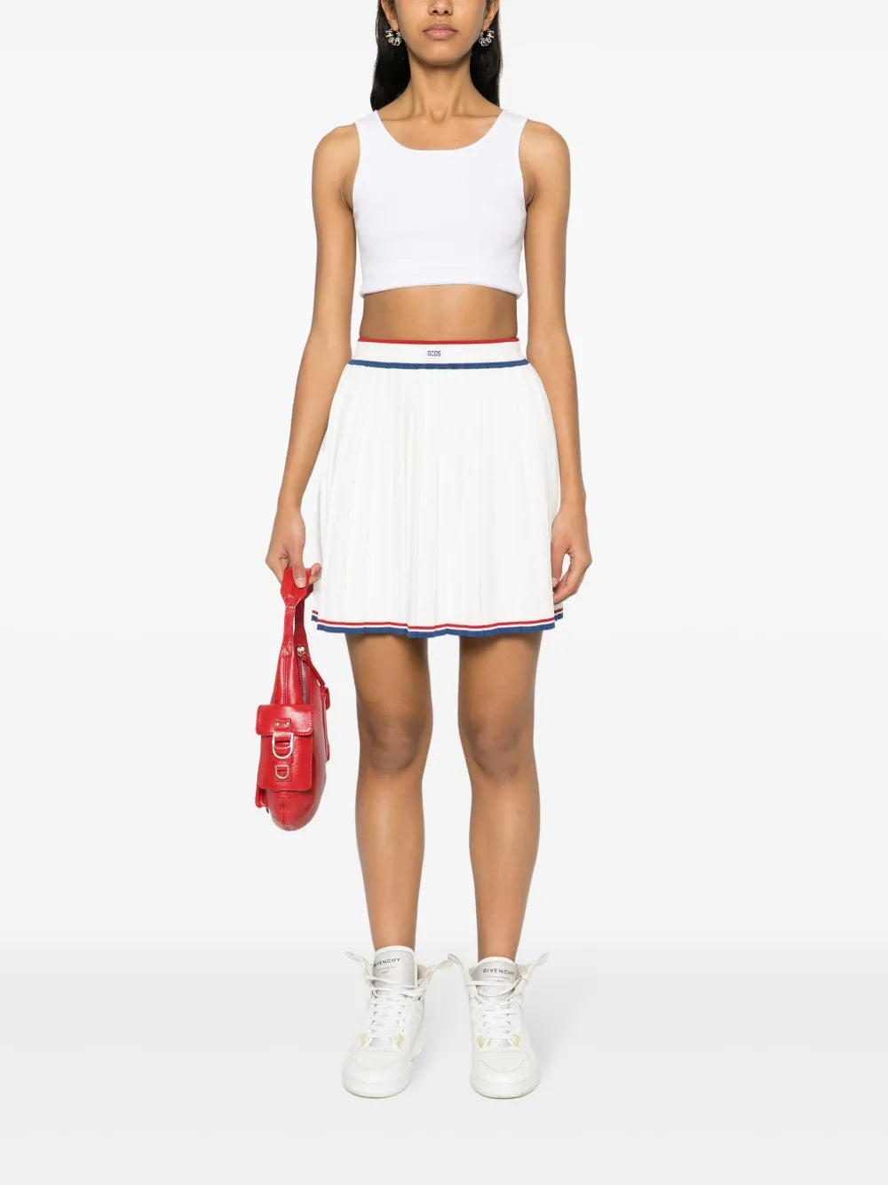 Pleated Knit Skirt