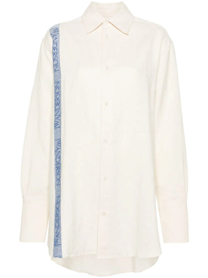 Logo-Stripe Cotton Blend Shirt