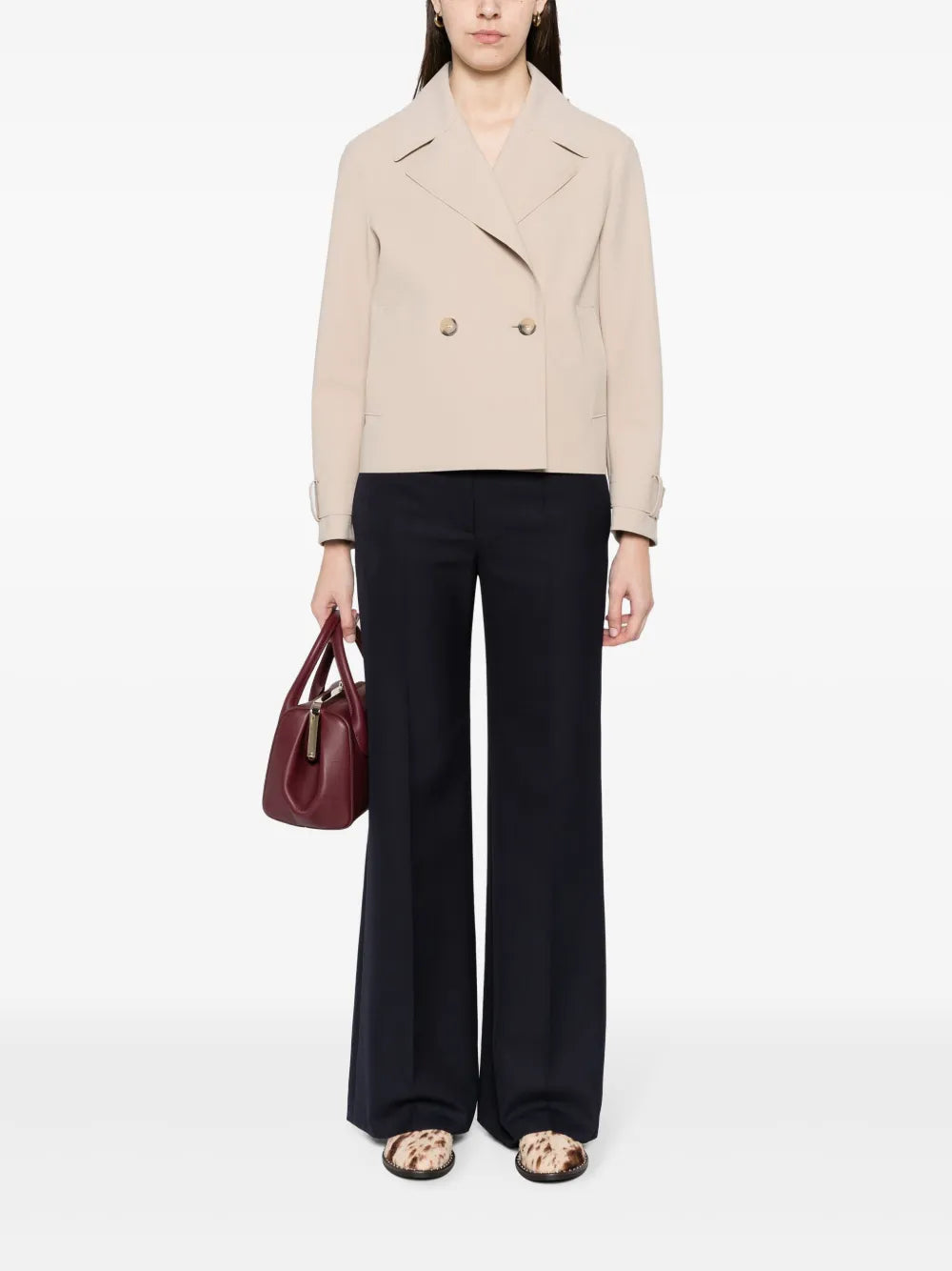 Double-Breasted Cropped Jacket