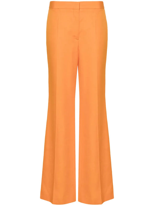 Mid-Rise Flared Trousers