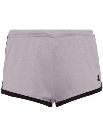 Contrast Cotton Mini Shorts