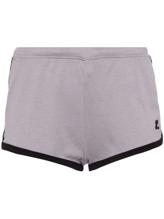 Contrast Cotton Mini Shorts