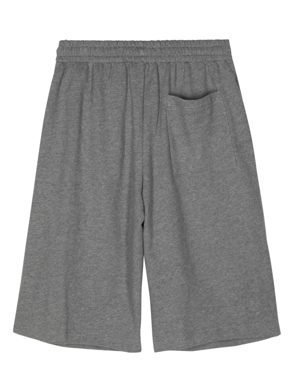 Slogan-Print Distressed Cotton Track Shorts
