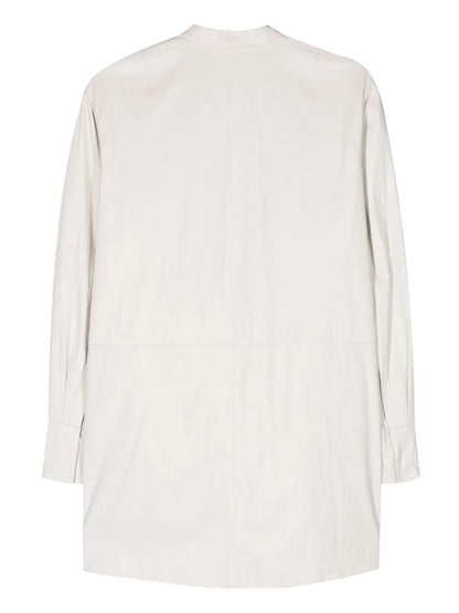 Crinkled Leather Minidress