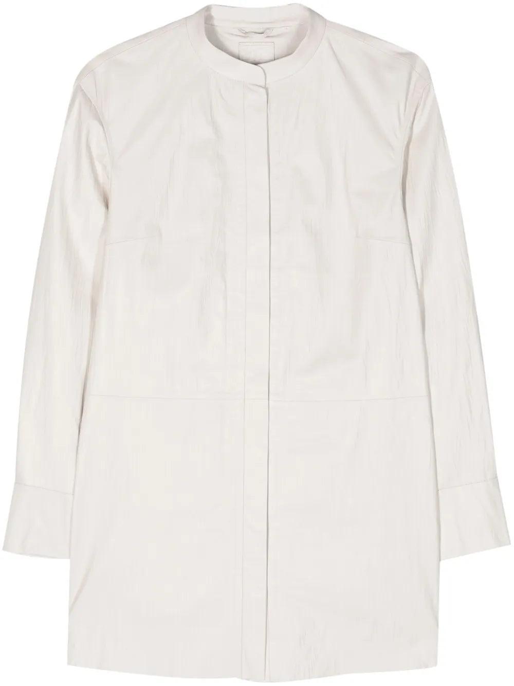 Crinkled Leather Minidress